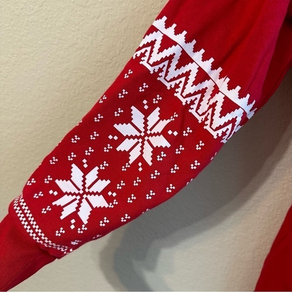 Coca-Cola Christmas Hoodie Ugly Sweater Print Coke Bottle Snowflakes Graphic - Picture 3 of 6